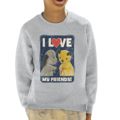 Sooty I Love My Friends Kid's Sweatshirt-Sooty's Shop