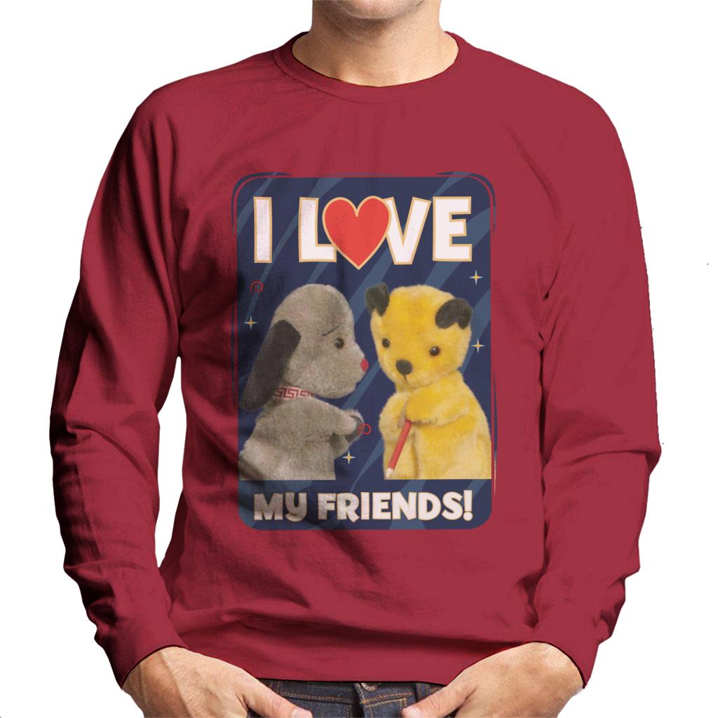 Sooty I Love My Friends Men's Sweatshirt-Sooty's Shop