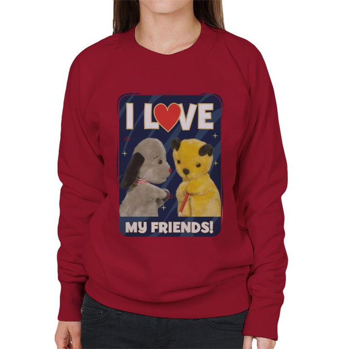 Sooty I Love My Friends Women's Sweatshirt-Sooty's Shop