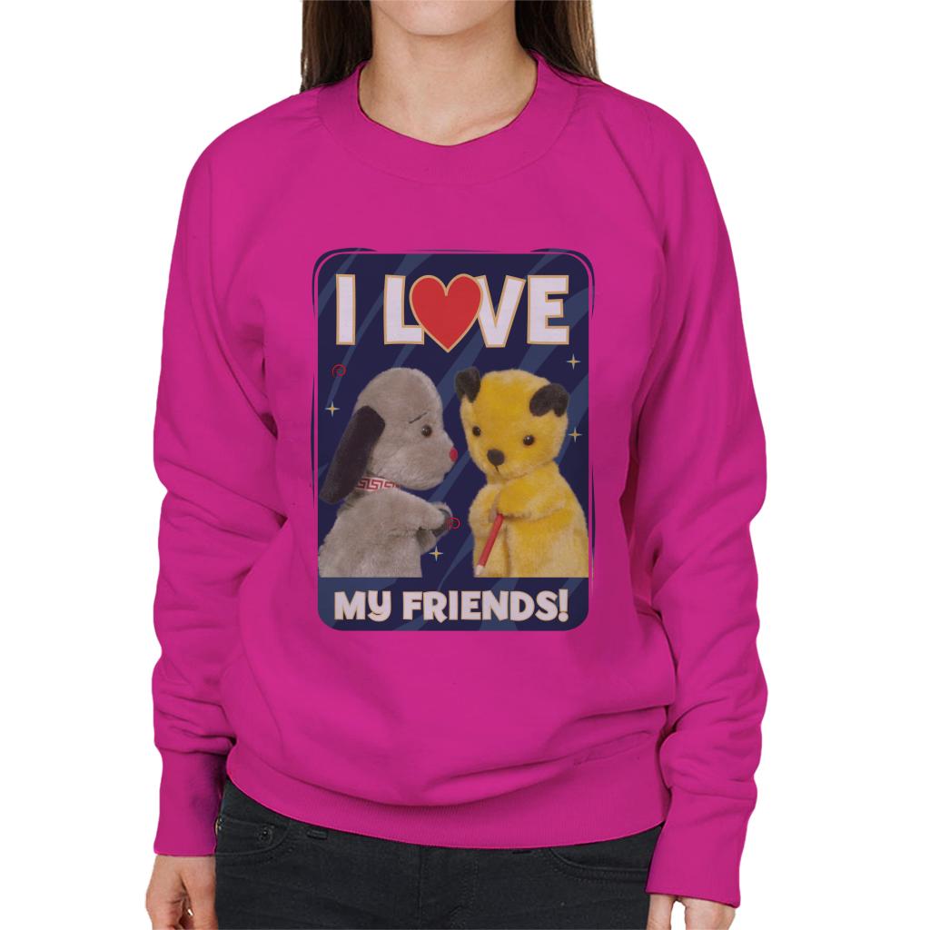 Sooty I Love My Friends Women's Sweatshirt-Sooty's Shop