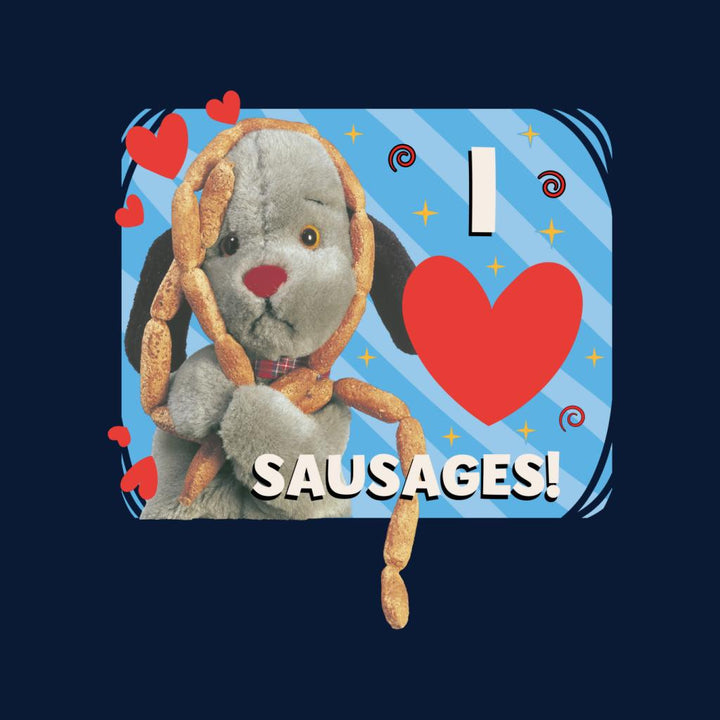 Sooty Sweep I Love Sausages Kid's T-Shirt-Sooty's Shop