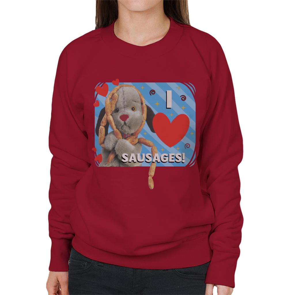 Sooty Sweep I Love Sausages Women's Sweatshirt-Sooty's Shop