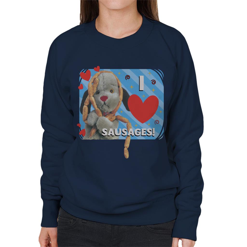 Sooty Sweep I Love Sausages Women's Sweatshirt-Sooty's Shop