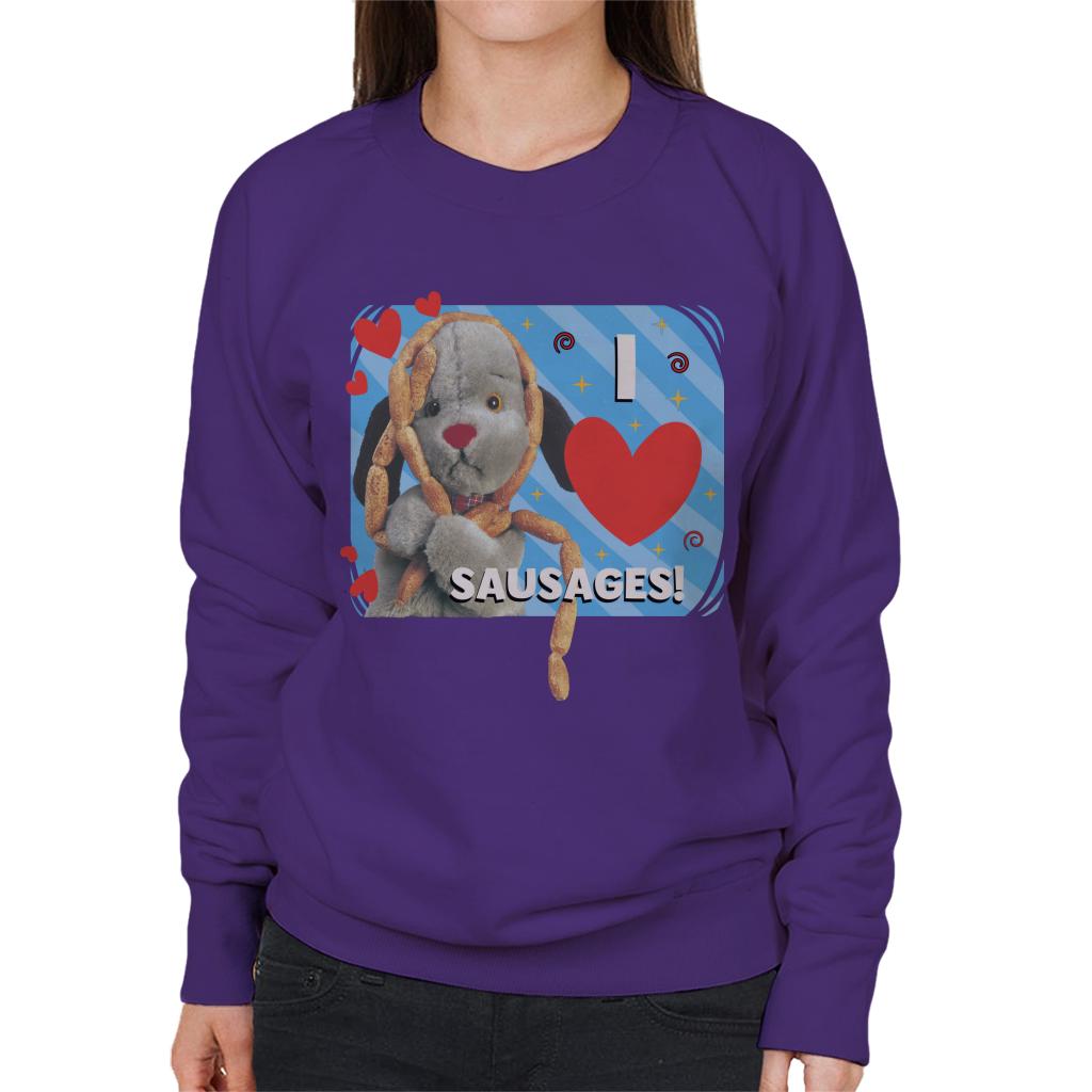 Sooty Sweep I Love Sausages Women's Sweatshirt-Sooty's Shop